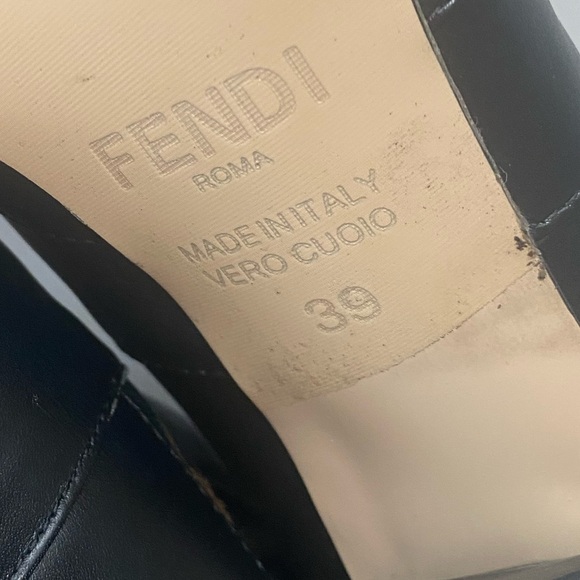 Fendi Black Pointed-Toe Sock Ankle Booties - Picture 11 of 12